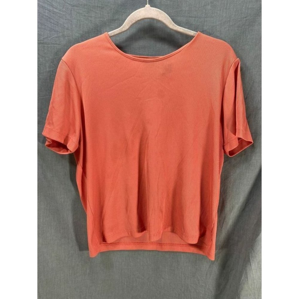 Laura Scott Shirt Women Large 14/16 Pink Short Sleeve Top‎ Ladies.